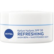 Nivea Refreshing for Normal Skin Spf30 Day Cream 50ml - Хидратиращ дневен крем с висока слънцезащита, за нормална кожа с алое и хиалуронова киселина