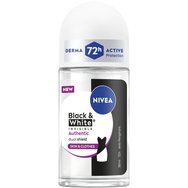 Nivea Black & White Invisible Authentic 72h Protection Deo Roll-on Дамски Дезодорант с 72-часова Невидима Защита за Кожа & Дрехи 50ml