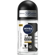 Nivea Men Black & White Invisible Epic Night 72h Protection Deo Roll-on 50ml,Мъжки Дезодорант с 72-часова Защита за Кожа & Дрехи