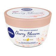 Nivea Body Souffle Cherry Blossom & Jojoba Oil 200ml - Хидратиращ крем за тяло с аромат на черешов цвят и перли от ценни масла за суха и много суха кожа