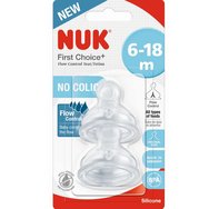 Nuk First Choice Plus Flow Control 6-18m, 2 бр