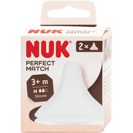 Nuk Perfect Match Medium 3m+ Silicone Teat Силиконови биберони с клапа за изпускане на въздух против колики, подходящи за бебета от 3 месеца & нагоре 2 броя Nuk Perfect Match Medium 3m+ Silicone Teat Силиконови биберони с клапа за изпускане на въздух против колики, подходящи за бебета от 3 месеца & нагоре 2 броя