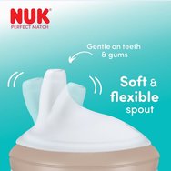 Nuk Perfect Match Learner Bottle 6m+ обучителна бебешка чашка с ергономични противоплъзгащи дръжки & широк ръб 150ml - червено Mickey Mouse
