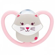 Nuk Space Silicone Soother 18-36m Розова силиконова залъгалка с дизайн, който позволява на чувствителната бебешка кожа да диша 1 брой, Код 10177226 Nuk Space Silicone Soother 18-36m Розова силиконова залъгалка с дизайн, който позволява на чувствителната бебешка кожа да диша 1 брой, Код 10177226