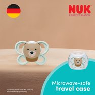 Nuk Perfect Match Air Silicone Soother 0-6m, 1 брой - Пистачо - кафяво