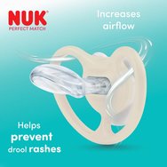 Nuk Perfect Match Air Silicone Soother 0-6m, 1 брой- Winnie The Pooh бяло