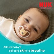 Nuk Perfect Match Air Silicone Soother 0-6m, 1 брой- Winnie The Pooh бяло