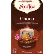 Yogi Tea Choco 17 Teabags (17 сашета x 2,2g) - Билкова напитка с какаови семена, женско биле и канела с пикантни нотки и възхитителен шоколадов аромат