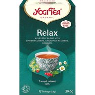 Yogi Tea Relax Ayurvedic Blend 17 Пакетчета чай (17 Пликове x 1.8g) - Чай за успокоение и релакс с дива роза, портокал и малина Yogi Tea Relax Ayurvedic Blend 17 Пакетчета чай (17 Пликове x 1.8g) - Чай за успокоение и релакс с дива роза, портокал и малина