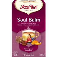 Yogi Tea Soul Balm 17 Teabags (17 сашета x 1,9g) - Билкова напитка с какаови семена, чай ройбос и портокалови кори за умствено повдигане и релаксация