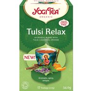 Yogi Tea Tulsi Relax 17 Teabags (17 сашета x 2,0g) - Билкова напитка с тулси, женско биле и портокалови кори за моменти на релаксация и спокойствие