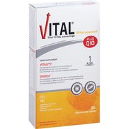Vital Plus Vitality & Energy Plus Q10 30 Effer.tabs (2x15 Effer.tabs) - Мултивитамини, минерали и коензим Q10 хранителна добавка за стимулация и енергия с вкус на портокал, мандарина и грейпфрут Vital Plus Vitality & Energy Plus Q10 30 Effer.tabs (2x15 Effer.tabs) - Мултивитамини, минерали и коензим Q10 хранителна добавка за стимулация и енергия с вкус на портокал, мандарина и грейпфрут