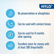 Ursapharm Hylocomod Eye Drops Смазващи капки за очи с хиалуронова киселина за облекчаване на усещането за парене, чуждо тяло и сълзене 10ml