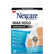 3M Nexcare Bandages Max Hold Waterproof 12 бр - Водоустойчиви залепващи подложки в различни размери