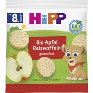 Hipp Bio Organic Kids' Crispy Apple Rice Wafers 8m+, Био органични хрупкави оризови вафлички с ябълка за деца от 8 месеца 30g Hipp Bio Organic Kids' Crispy Apple Rice Wafers 8m+, Био органични хрупкави оризови вафлички с ябълка за деца от 8 месеца 30g