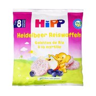 Hipp Детски органични вафли от малинов ориз от 8-мия месец 30gr Hipp Детски органични вафли от малинов ориз от 8-мия месец 30gr