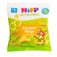 Hipp Хрупкави пръстени за сирене 25gr - Хрупкави пръстени за сирене от органични цели зърнени храни за деца от 1 година и нагоре Hipp Хрупкави пръстени за сирене 25gr - Хрупкави пръстени за сирене от органични цели зърнени храни за деца от 1 година и нагоре