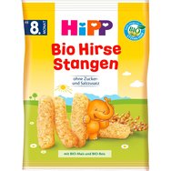 Hipp Bio Hirse Stangen 30gr - Бебешки скариди от органично просо, царевица и ориз от 8-ия месец Hipp Bio Hirse Stangen 30gr - Бебешки скариди от органично просо, царевица и ориз от 8-ия месец