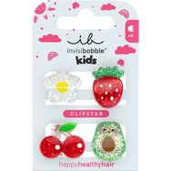 Invisibobble Clipstar Kids Frutti Fun 4 бр - Фиби за коса за деца с различни дизайни
