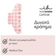 Invisibobble Limited Collection Wildflower Electric Picnic Clipstar Щипка за коса с кариран мотив и флорални акценти, създадена за голям обем коса и силно задържане 1 брой Invisibobble Limited Collection Wildflower Electric Picnic Clipstar Щипка за коса с кариран мотив и флорални акценти, създадена за голям обем коса и силно задържане 1 брой