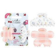 Invisibobble Limited Collection Wildflower Petals N Punch Clipstar Щипки за коса с кариран и флорален мотив за нормално задържане и стил при всички типове коса 2 броя Invisibobble Limited Collection Wildflower Petals N Punch Clipstar Щипки за коса с кариран и флорален мотив за нормално задържане и стил при всички типове коса 2 броя