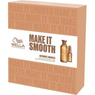 Wella Professionals Promo Ultimate Smooth Step 1 Shampoo, 250ml & Step 3 Miracle Oil Serum 30ml - Шампоан за безжизнена, суха & фризираща се коса & подхранващ серум без отмиване за суха & фризираща се коса