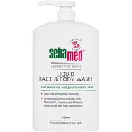 Sebamed Liquid Face & Body Wash - 1000ml - Нежен почистващ препарат за лице и тяло за чувствителна и проблемна кожа с помпа Sebamed Liquid Face & Body Wash - 1000ml - Нежен почистващ препарат за лице и тяло за чувствителна и проблемна кожа с помпа