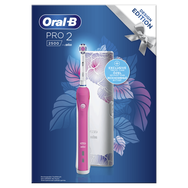 Oral-B Pro 2 2500 Design Pink Електрическа четка за зъби за дълбоко почистване и сензор за налягане на венците и подаръчен калъф