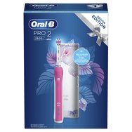 Oral-B Pro 2 2500 Design Pink Електрическа четка за зъби за дълбоко почистване и сензор за налягане на венците и подаръчен калъф
