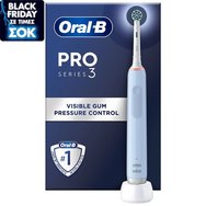Oral-B Pro 3 3000 Cross Action Electric Toothbrush Син 1 бр - Акумулаторна електрическа четка за зъби с 360° видим сензор за налягане