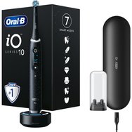 Oral-B iO Series 10 Electric Toothbrush 1 бр - Cosmic Black - Електрическа четка за зъби с усъвършенствана технология със 7 почистващи програми, тиха работа, 3D проследяване на зъбите, интерактивен екран и кутия за зарядно устройство