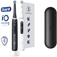 Oral-B iO 5 DUO Electric Toothbrushes Black & White 2 бр - Електрически четки за зъби с революционна iO технология за четкане, 5 интелигентни програми за професионално почистване