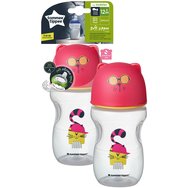 Tommee Tippee Soft Sippee Cup 12m+ Ροζ Код 44718511, 300ml