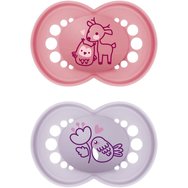 Mam Original Silicone Soother 16m+, 2 части, код 250SGc - розово / лилаво