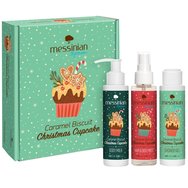 Messinian Spa Promo Caramel Biscuit Christmas Box Cupcake Shower Gel 100ml & Hair & Body Mist 100ml & Body Milk 100ml - Хидратиращ празничен душ гел с аромат на карамел и бисквита & Хидратиращ празничен спрей за коса и тяло с аромат на карамел и бисквита & Хидратиращо празнично мляко с аромат на карамел и бисквита с помпа Messinian Spa Promo Caramel Biscuit Christmas Box Cupcake Shower Gel 100ml & Hair & Body Mist 100ml & Body Milk 100ml - Хидратиращ празничен душ гел с аромат на карамел и бисквита & Хидратиращ празничен спрей за коса и тяло с аромат на карамел и бисквита & Хидратиращо празнично мляко с аромат на карамел и бисквита с помпа