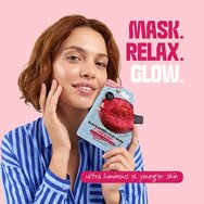Organic Shop Shine Bright Black Cherry with Niacinamide Clay Mask Маска за лице с глина, черна череша & ниацинамид за сияйна кожа & ревитализация 100ml