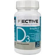 Fective Vitamin D3 4.000iu Хранителна добавка с витамин D3 за поддържане на нормалното състояние на костите, зъбите и доброто функциониране на имунната система 30caps
