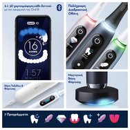 Oral-B iO Series 9 Duo Electric Toothbrush Black Onyx 1 Парче и роза 1 бр Oral-B iO Series 9 Duo Electric Toothbrush Black Onyx 1 Парче и роза 1 бр