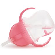 Munchkin Tip & Sip Weighted Straw Cup 6m+, 207ml - Светло розово