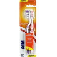 Aim Anti-Plaque Medium Toothbrush 2 части - лилаво / розово