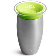 Munchkin Miracle 360 Stainless Steel Cup 12m+, 296ml - Светло зелено