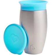 Munchkin Miracle 360 Stainless Steel Cup 12m+, 296ml - Светло синьо