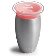 Munchkin Miracle 360 Stainless Steel Cup 12m+, 296ml - Светло розово