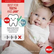 Nuk Signature Night Orthodontic Silicone Soother Бордо 18-36м 1 брой, Код 10739704