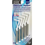 Intermed Unisept Chlorhexil Interdental Brushes 5 бр - Μ 1.2mm - Четки за ефективно почистване на междузъбните пространства и ортодонтски механизми Intermed Unisept Chlorhexil Interdental Brushes 5 бр - Μ 1.2mm - Четки за ефективно почистване на междузъбните пространства и ортодонтски механизми