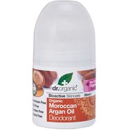Dr Organic Promo Moroccan Argan Oil Body Wash 250ml & Deodorant 50ml & Virgin Coconut Oil Lip Balm Spf15, 5.7ml & Подарък торбичка