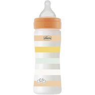 Chicco Well-Being Colors Unisex Πλαστικό Μπιμπερό με Θηλή Μέτριας Ροής 2m+, 250ml, Κωδ 2862331