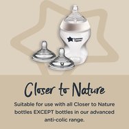 Tommee Tippee Closer to Nature Fast Flow Teats 6m+ Код 42112452, 2 бр