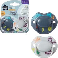 Tommee Tippee Moda Orthodontic Midnight Jungle Silicone Soother 18-36m Ортодонтска силиконова залъгалка с кутия за стерилизация 2 броя - Синьо / Сиво Tommee Tippee Moda Orthodontic Midnight Jungle Silicone Soother 18-36m Ортодонтска силиконова залъгалка с кутия за стерилизация 2 броя - Синьо / Сиво