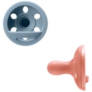Tommee Tippee Breast Like Orthodontic Silicone Soother 6-18m Ортодонтски силиконови залъгалки, наподобяващи зърното на гърдата 2 броя - Сиво / Сьомга